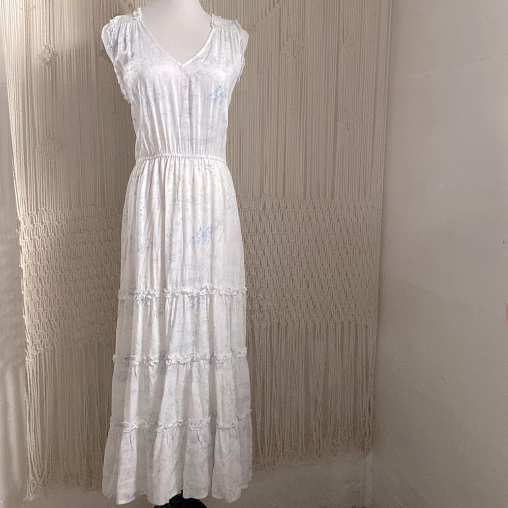 Steve Madden BB Dakota Crystal Clear Print Tiered Sleeveless Dress